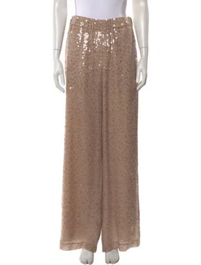 Pre-owned Brunello Cucinelli Silk Wide Leg Pants In Neutral