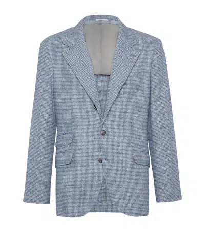 BRUNELLO CUCINELLI SILK-WOOL-CASHMERE DECONSTRUCTED BLAZER