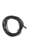 Brunello Cucinelli Silver Bracelet Jewelry Black In Black