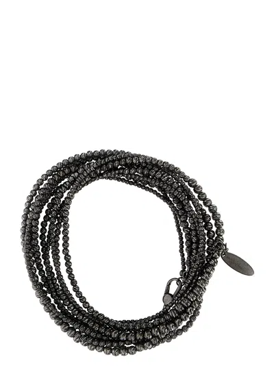Brunello Cucinelli Silver Bracelet Jewelry Black