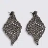 Brunello Cucinelli Faceted Silver Earrings
