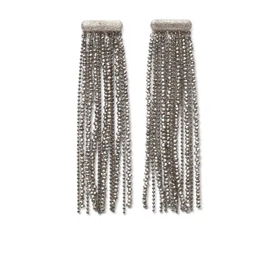 BRUNELLO CUCINELLI SILVER EARRINGS