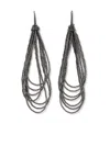Brunello Cucinelli Beaded Earrings In Silver