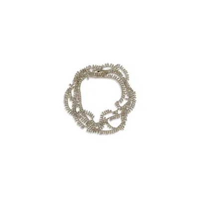 Brunello Cucinelli Silver Knotted Bracelet In Metallic