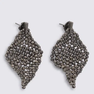 Brunello Cucinelli Silver Metal Earrings