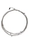 Brunello Cucinelli Strand Bracelet With Adjustable Beaded Detailing In Silver