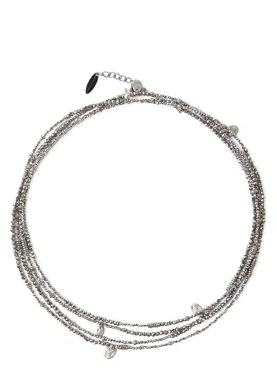 BRUNELLO CUCINELLI SILVER MONILE BRACELET