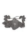 Brunello Cucinelli Flower Sculptured Choker In Black