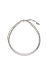 Brunello Cucinelli Silver Necklace In Metallic