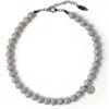 Brunello Cucinelli Shimmer Bead Necklace In Light Grey