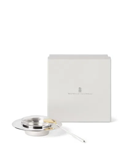 Brunello Cucinelli Silver-plated Caviar Set