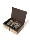 Brunello Cucinelli Silver-plated Steel And Techno Raffia Cocktail Set In Silver