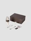 Brunello Cucinelli Silver Plated Steel Cocktail Set In Brown