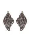 Brunello Cucinelli Sculptured Silver Earrings In Silver