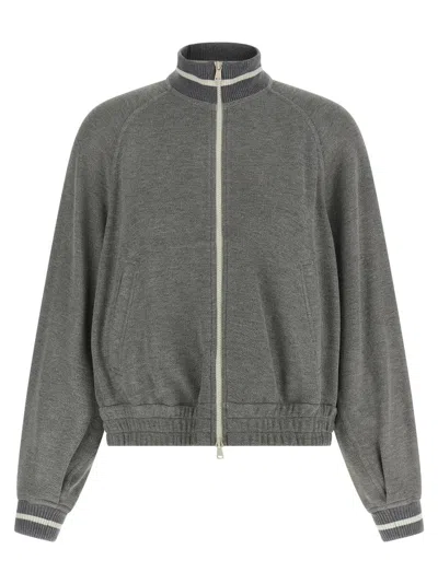 BRUNELLO CUCINELLI SILVER SPARKLING SWEATSHIRT