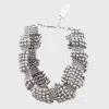 BRUNELLO CUCINELLI SILVER TONE SCULPTURED BRACELET