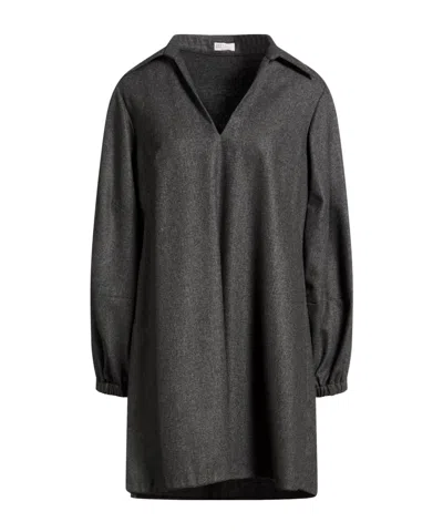Brunello Cucinelli Simple Long-sleeve Dress In Black