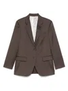 Brunello Cucinelli Single-breasted Brown Blazer