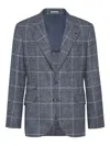 Brunello Cucinelli Deconstructed Cavallo Blazer In Gray