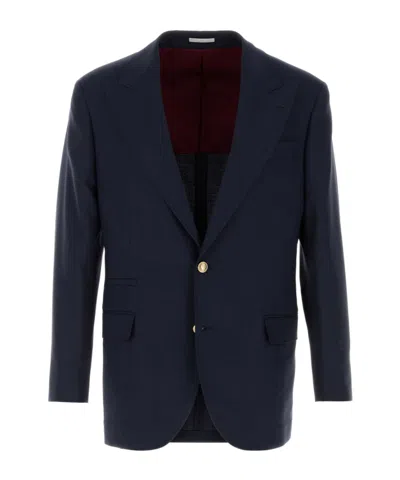 Brunello Cucinelli Single-breasted Blazer In Blue