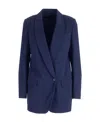 Brunello Cucinelli Single-breasted Blazer In Blue
