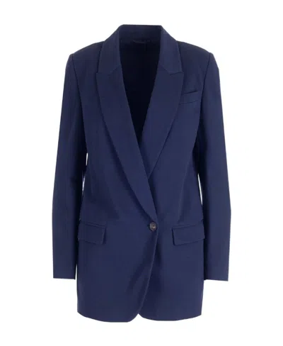 Brunello Cucinelli Single-breasted Blazer In Blue