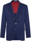 Brunello Cucinelli Single-breasted Blazer In Blue