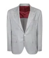 Brunello Cucinelli Single Breasted Blazer In Gray