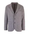 Brunello Cucinelli Single Breasted Blazer In Gray