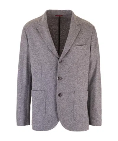 Brunello Cucinelli Single Breasted Blazer In Gray