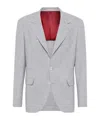 Brunello Cucinelli Single-breasted Blazer In Gray
