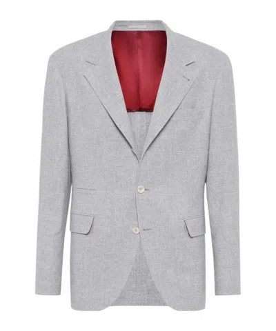 BRUNELLO CUCINELLI BRUNELLO CUCINELLI SINGLE-BREASTED CURVED HEM BLAZER