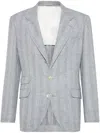 Brunello Cucinelli Single-breasted Blazer In Grey
