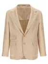 Brunello Cucinelli Single-breasted Blazer In Neutral
