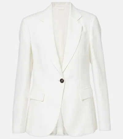 Brunello Cucinelli Single-breasted Blazer In Neutrals