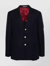 Brunello Cucinelli Single Breasted Blazer Notch Lapels Pockets In Blue
