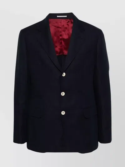 BRUNELLO CUCINELLI SINGLE BREASTED BLAZER NOTCH LAPELS POCKETS