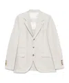 Brunello Cucinelli Single-breasted Twill Blazer In White