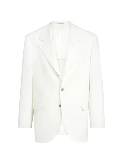 Brunello Cucinelli Single-breasted Blazer In Neutral