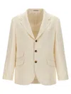 Brunello Cucinelli Velvet Blazer Jacket In White