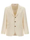 Brunello Cucinelli Velvet Blazer Jacket In White