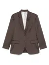Brunello Cucinelli Single-breasted Brown Blazer