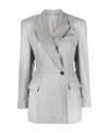 Brunello Cucinelli Single-breasted Button-fastening Blazer In Gray