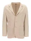 Brunello Cucinelli Single-breasted Cashmere Blazer In Beige