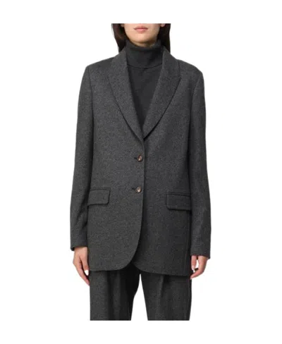 Brunello Cucinelli Single-breasted  Cashmere Blazer In Black