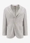 Brunello Cucinelli Single-breasted Cashmere Blazer In Gray