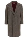 Brunello Cucinelli Cashmere And Silk Single Breasted Coat In Gray