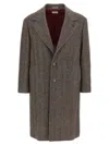 Brunello Cucinelli Cashmere And Silk Single Breasted Coat In Gray