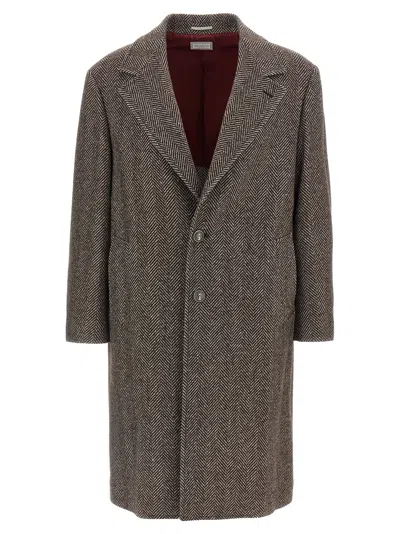 BRUNELLO CUCINELLI SINGLE-BREASTED CASHMERE COAT