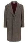 Brunello Cucinelli Cashmere And Silk Single Breasted Coat In Brown